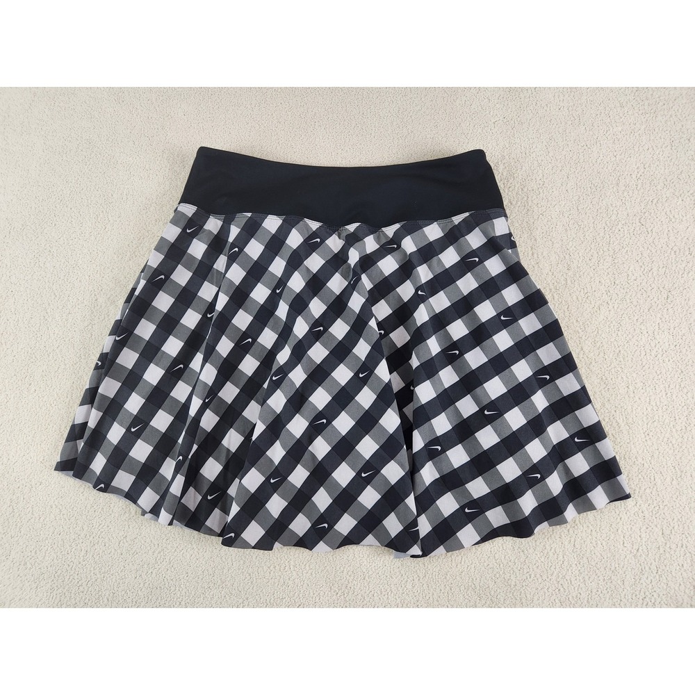 Women's Nike Dri-fit Golf/Tennis Skort Black & White Size Medium - Picture 3 of 5